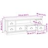 vidaXL Meuble TV Naturel 110 x 30 x 40 cm Bois de teck massif