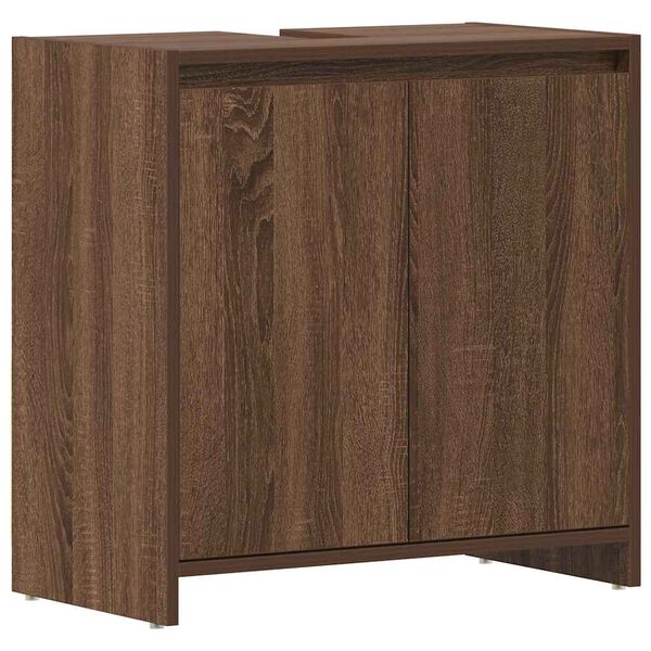 vidaXL Armoire de bain Ch&ecirc;ne marron 60x33x61 cm Bois d'ing&eacute;nierie