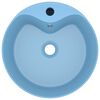 vidaXL Lavabo de luxe avec trop-plein Bleu clair mat 36x13cm Céramique