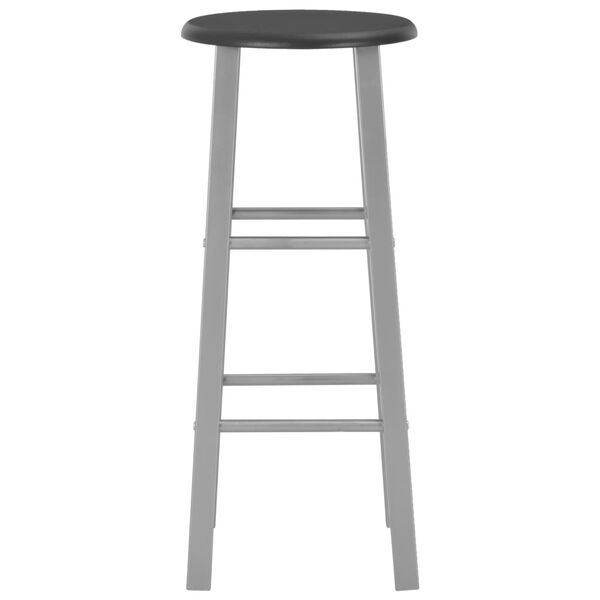vidaXL Tabourets de bar lot de 2 argenté MDF