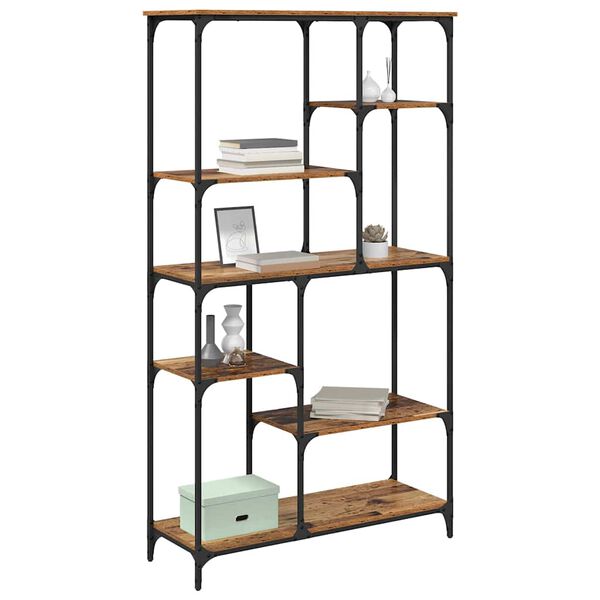 vidaXL &Eacute;tag&egrave;re Bois ancien 99 x 35,5 x 176 cm Bois d'ing&eacute;nierie