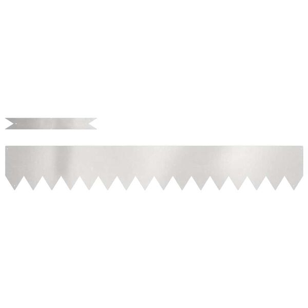 vidaXL Bordure de Pelouse 30 pcs Argent 100 x 0.05 x 20 cm