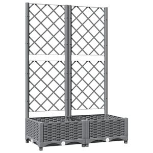 vidaXL Cache-pot de jardin Gris clair 80 x 40 x 121,5 cm