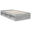 vidaXL Cadre de lit Gris Sonoma 100 x 200 cm Bois d'ing&eacute;nierie