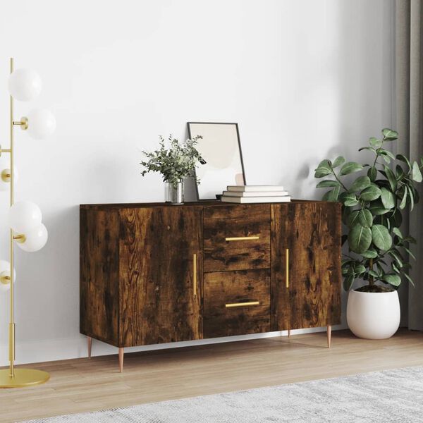 vidaXL Buffet ch&ecirc;ne fum&eacute; 100x36x60 cm bois d'ing&eacute;nierie