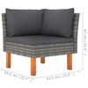 vidaXL Salon de jardin 8 pcs avec coussins R&eacute;sine tress&eacute;e Gris