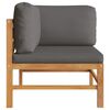 vidaXL Salon de jardin 2 pcs avec coussins gris fonc&eacute; Bois de teck