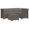 vidaXL Canap&eacute; de jardin 4 places style rotin PP Gris clair
