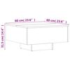 vidaXL Table basse Ch&ecirc;ne marron 60x60x31,5 cm Bois d'ing&eacute;nierie