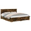 vidaXL Cadre de lit Ch&ecirc;ne fum&eacute; 200 x 200 cm Bois d'ing&eacute;nierie