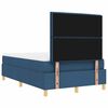 vidaXL Lit &agrave; ressorts avec matelas Bleu 120 x 200 cm tissu