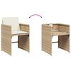 vidaXL Ensemble &agrave; manger de jardin et coussins 17 pcs beige