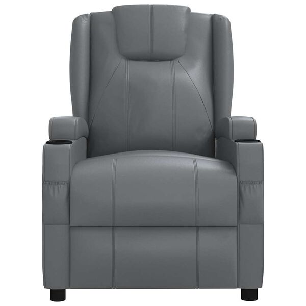 vidaXL Fauteuil inclinable Anthracite Similicuir