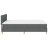 vidaXL Lit &agrave; ressorts avec matelas Gris fonc&eacute; 140 x 200 cm tissu