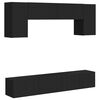 vidaXL Ensemble meuble TV 4 pc Noir Bois d'ing&eacute;nierie