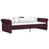 vidaXL Lit avec &eacute;clairage USB Violet Tissu 90x200 cm