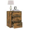 vidaXL Table de chevet Ch&ecirc;ne fum&eacute; 50x36x60 cm Bois d'ing&eacute;nierie