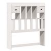 vidaXL Lit biblioth&egrave;que sans matelas blanc 90x190cm bois de pin massif