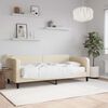 vidaXL Lit de jour avec matelas cr&egrave;me 100x200 cm tissu