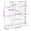 vidaXL Support &agrave; plantes Marron miel 104,5x25x109,5 cm Bois massif pin
