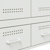 vidaXL Buffet haut blanc 68x39x101,5 cm acier