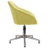 vidaXL Chaises pivotantes &agrave; manger lot de 4 vert tissu