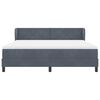 vidaXL Lit &agrave; ressorts avec matelas Gris fonc&eacute; 180 x 200 cm Velours