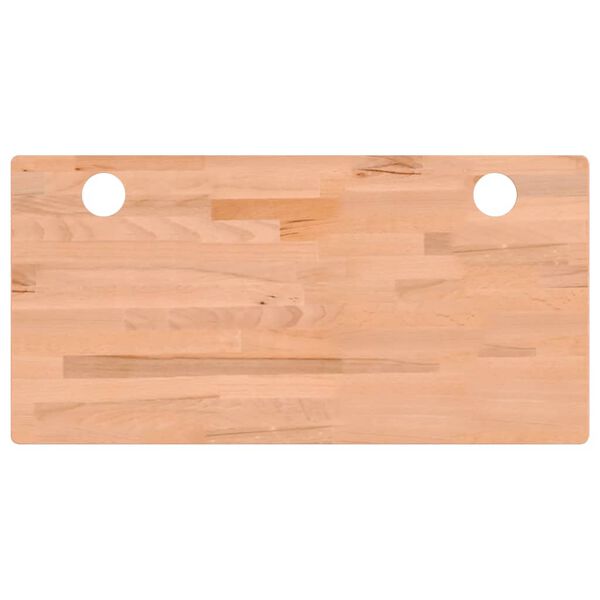 vidaXL Dessus de bureau 100x50x1,5 cm bois massif de h&ecirc;tre