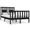 vidaXL Cadre de lit sans matelas noir 120x190 cm bois massif