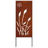 vidaXL &Eacute;cran de confidentialit&eacute; de jardin Fretwork Rouill&eacute; 50 x 140 cm