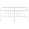vidaXL T&ecirc;te de lit de remplacement m&eacute;tal blanc 200 cm