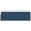 vidaXL Cadre de lit avec matelas Bleu 140 x 200 cm tissu