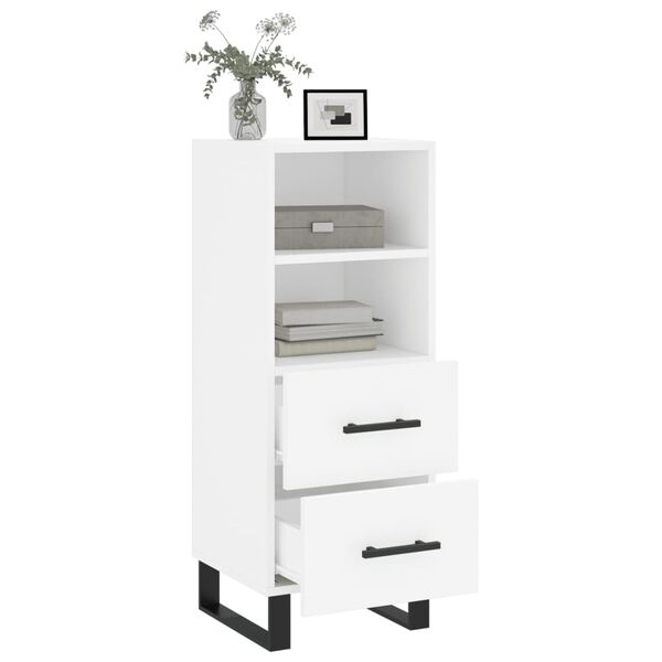 vidaXL Buffet blanc 34,5x34x90 cm bois d'ingénierie