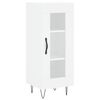 vidaXL Buffet haut Blanc 34,5x34x180 cm Bois d'ing&eacute;nierie