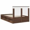 vidaXL Cadre de lit Ch&ecirc;ne brun 120 x 190 cm Bois de pin massif