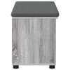 vidaXL Banc d'entr&eacute;e avec coussin Gris Sonoma 80 x 38 x 46 cm