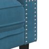 vidaXL Canapé Chesterfield avec traversins 2 places bleu velours