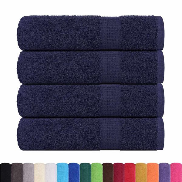 vidaXL Serviettes de bain FROGN 4 pcs bleu marine 100x150 cm 360 g/m²