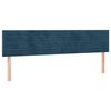 vidaXL T&ecirc;te de lit &agrave; LED Bleu fonc&eacute; 180x5x78/88 cm Velours