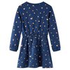 Robe pour enfants à manches longues bleu marine 104