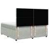 vidaXL Sommier &agrave; lattes de lit et matelas Gris clair 200x200cm Velours
