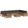 vidaXL Ensemble de canap&eacute;s d'ext&eacute;rieur 10 pc Naturel et Anthracite