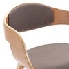 vidaXL Chaises &agrave; manger lot de 4 bois courb&eacute; et tissu taupe