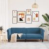 vidaXL Canap&eacute; &agrave; 3 places bleu velours