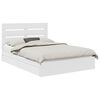 vidaXL Lit de Rangement Blanc 140 x 190 cm Bois d'ing&eacute;nierie