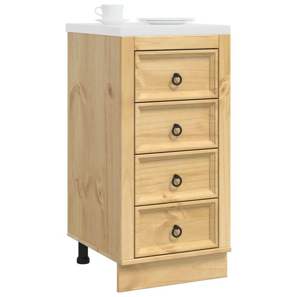 vidaXL Armoire avec tiroir Miel 40 x 46 x 81 cm Pin massif
