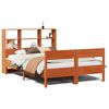 vidaXL Lit biblioth&egrave;que sans matelas cire marron 135x190 cm pin massif
