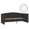 vidaXL Lit avec matelas et USB Noir Velours 90x200 cm