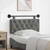 vidaXL T&ecirc;te de lit suspendue Gris fonc&eacute; 110 x 55 x 7 cm Velours
