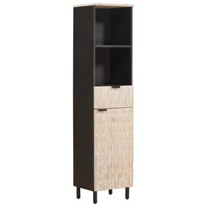 vidaXL Armoire de salle de bain Noir et Blanc 38 x 33 x 160 cm